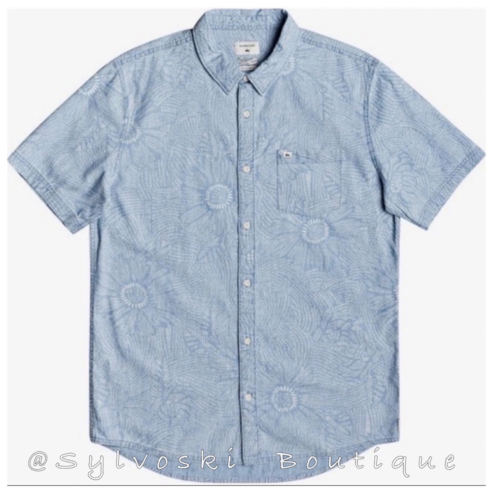 🌴Quiksilver Mens Wild Flower Shirt NWT - Picture 4 of 5
